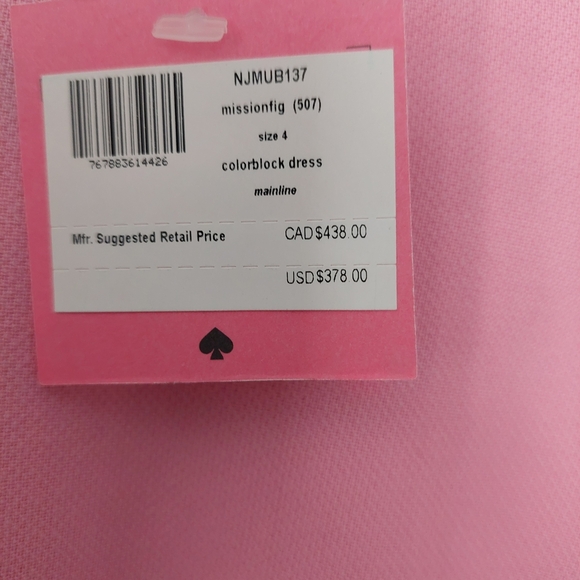 Kate Spade Pink and Burgundy Mission Fig Mainline Colorblock Dress - Picture 4 of 5